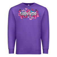 Purple Cancer survivor Cancer Awareness Premium Sweatshirt - HowdyJamesFarm
