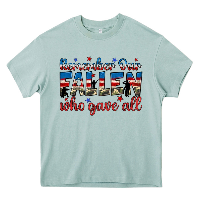 Remember Our Fallen Who Gave All Heavy Core Tee by JahusDesignShop | Teevron