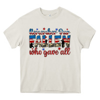 Cream remember our fallen who gave all Heavy Core Tee - JahusDesignShop