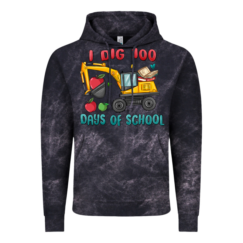 I Dig 100 Days Of School Excavator Vintage Hoodie by MaliasSmallBusiness | Teevron