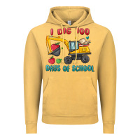 Vintage Mustard i dig 100 days of school excavator Vintage Hoodie - MaliasSmallBusiness
