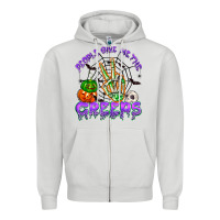 Dove Grey people give me the creeps Zipper Hoodie - NancyCooperArtShop