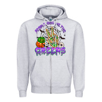 Heather Grey people give me the creeps Zipper Hoodie - NancyCooperArtShop