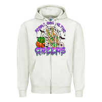 Oatmeal Heather people give me the creeps Zipper Hoodie - NancyCooperArtShop