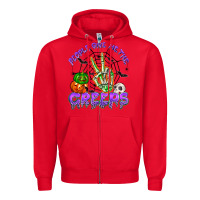 Red people give me the creeps Zipper Hoodie - NancyCooperArtShop