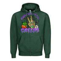 Sports Green people give me the creeps Zipper Hoodie - NancyCooperArtShop