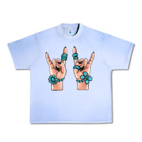 Grape Ice gemstone rock hand Urban Heavy Tee - MaliasSmallBusiness