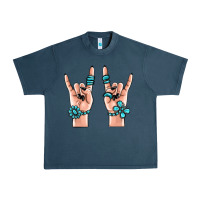 Midnight Navy gemstone rock hand Urban Heavy Tee - MaliasSmallBusiness