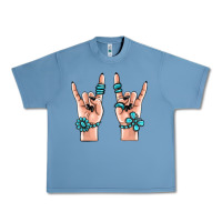Pebble Blue gemstone rock hand Urban Heavy Tee - MaliasSmallBusiness