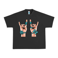 Pigment Black gemstone rock hand Urban Heavy Tee - MaliasSmallBusiness