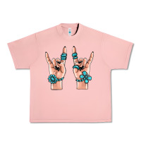Salmon gemstone rock hand Urban Heavy Tee - MaliasSmallBusiness