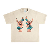 Sandshell gemstone rock hand Urban Heavy Tee - MaliasSmallBusiness
