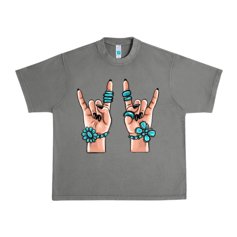 Gemstone Rock Hand Urban Heavy Tee by MaliasSmallBusiness | Teevron