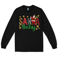 Black Santa Baby With Santa Long Sleeve Tee - BundleAndBundleShop