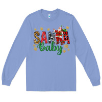 Colony Blue Santa Baby With Santa Long Sleeve Tee - BundleAndBundleShop