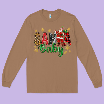Santa Baby With Santa Long Sleeve Tee Designed By Bundleandbundleshop