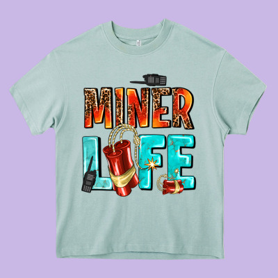 Miner Life Heavy Core Tee Designed By Adodesignshop