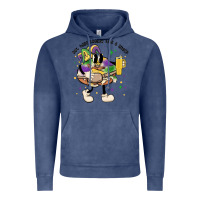 Vintage Denim out here lookin like a snack king cake mardi gras Vintage Hoodie - MaliasSmallBusiness
