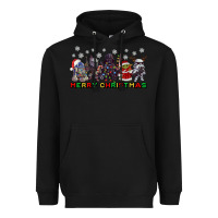 Black merry christmas gnomies Heavyweight Hoodie - CowGirlArtShop