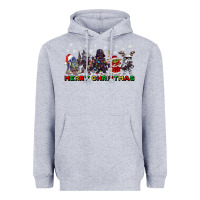 Heather Grey merry christmas gnomies Heavyweight Hoodie - CowGirlArtShop