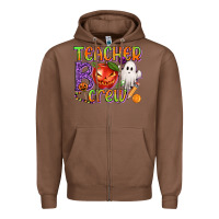 Chestnut Teacher Boo Crew Zipper Hoodie - texasbilliewilder