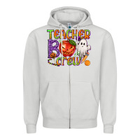 Dove Grey Teacher Boo Crew Zipper Hoodie - texasbilliewilder