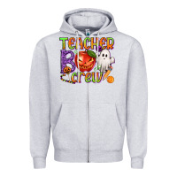 Heather Grey Teacher Boo Crew Zipper Hoodie - texasbilliewilder