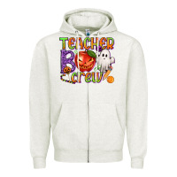 Oatmeal Heather Teacher Boo Crew Zipper Hoodie - texasbilliewilder