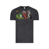Vintage Black mardi gras alligator crawfish pelican Vintage Tee - MaliasSmallBusiness