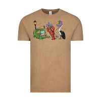 Vintage Coffee mardi gras alligator crawfish pelican Vintage Tee - MaliasSmallBusiness