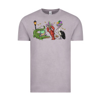 Mardi Gras Alligator Crawfish Pelican Vintage Tee | Teevron