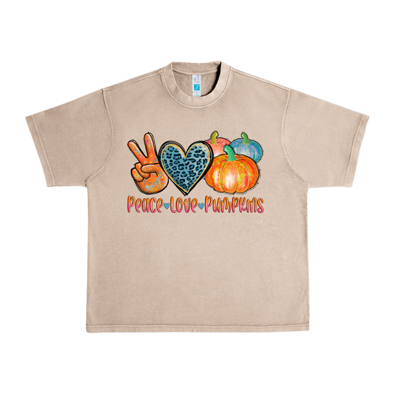 Peace Love Pumpkins Urban Heavy Tee by AdoDesignShop | Teevron