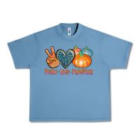 Pebble Blue peace love pumpkins Urban Heavy Tee - AdoDesignShop