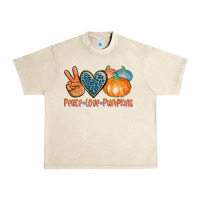 Sandshell peace love pumpkins Urban Heavy Tee - AdoDesignShop