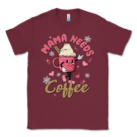 Burgundy mama needs coffee Classic Tee - MaliasSmallBusiness