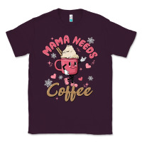 Plum mama needs coffee Classic Tee - MaliasSmallBusiness
