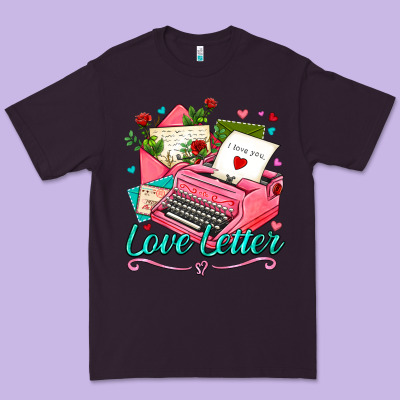 Love Letter With Typewriter Premium Tee Designed By Adodesignshop