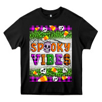 Black Halloween Spooky Vibes Heavy Core Tee - Artiststas