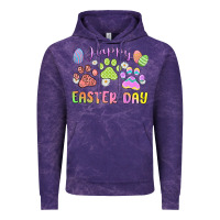 Cloud Purple happy easter day paws Vintage Hoodie - MaliasSmallBusiness