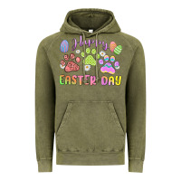 Vintage Olive happy easter day paws Vintage Hoodie - MaliasSmallBusiness