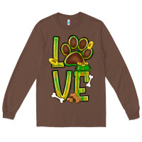 Chestnut Tie dye St. Patrick's Day love dog paw Long Sleeve Tee - BundleAndBundleShop