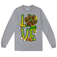 Tie Dye St. Patrick's Day Love Dog Paw Long Sleeve Tee | Teevron