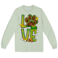 Matcha Tie dye St. Patrick's Day love dog paw Long Sleeve Tee - BundleAndBundleShop