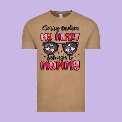 Sorry Ladies My Heart Belongs To Mommy Vintage Tee Designed By Maliassmallbusiness