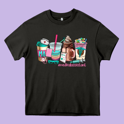 Medical Assistant Coffee Cup Heavy Core Tee Designed By Adodesignshop