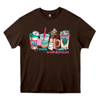 Chocolate Brown medical assistant coffee cup Heavy Core Tee - AdoDesignShop