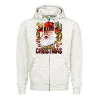 Cowboy Christas Santa Zipper Hoodie | Teevron