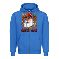 True Royal Cowboy Christas Santa Zipper Hoodie - NancyCooperArtShop