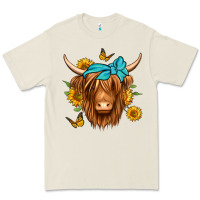 Bone sunflower long haired cow Premium Tee - Jasminsmagicworld