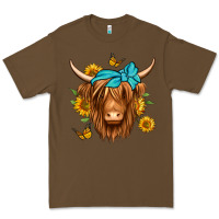 Cacao sunflower long haired cow Premium Tee - Jasminsmagicworld
